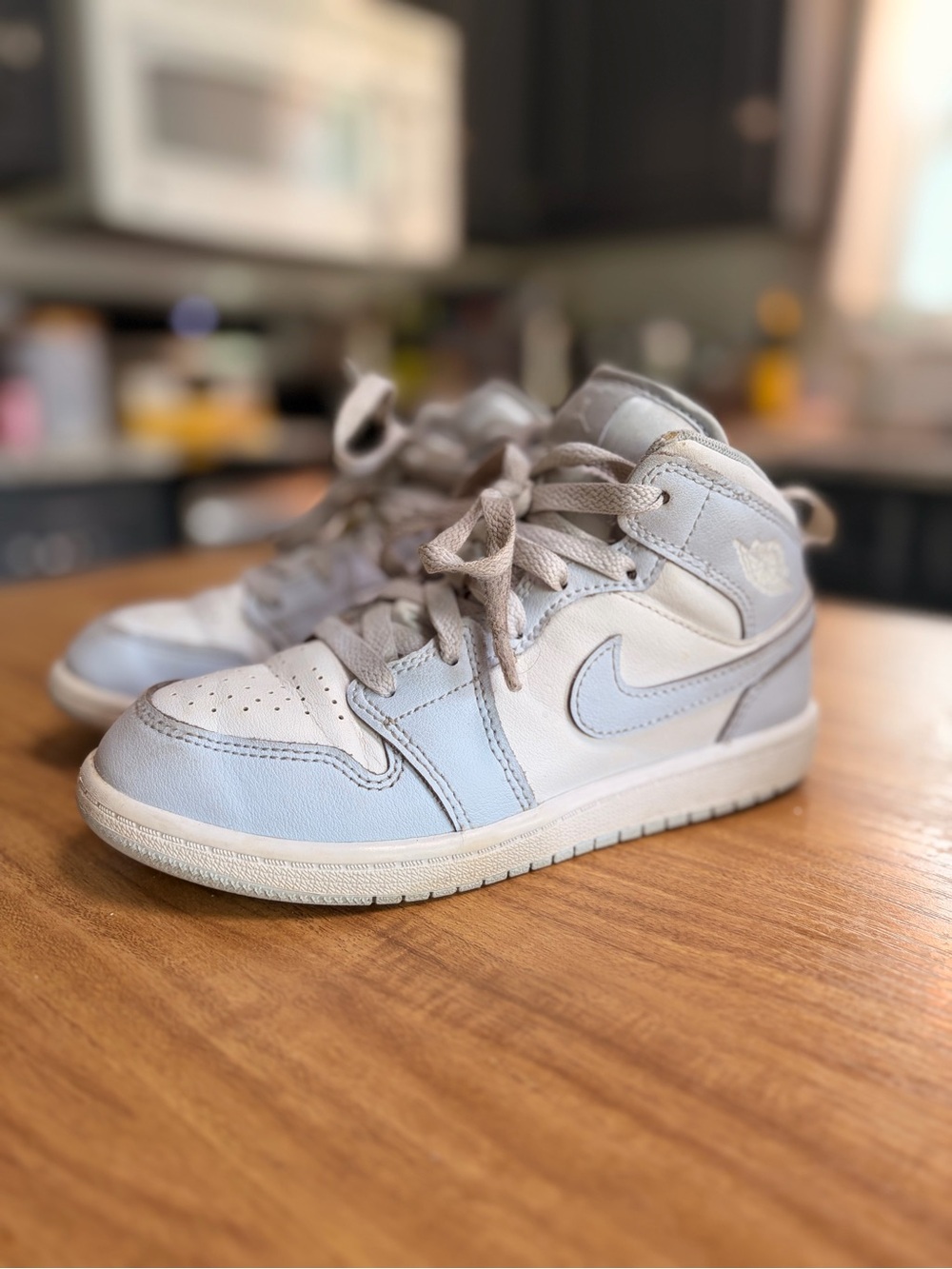 Air Jordan 1 Mid Cobalt Bliss Blue White Kids Youth Sneakers 1.5Y